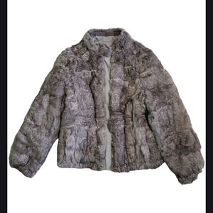 Mademoiselle Vintage 80s Gray Rabbit Reversible